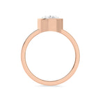 Oval Cut Diamond Rose Gold Plated Solitaire Ring
