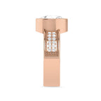 Oval Cut Diamond Rose Gold Plated Solitaire Ring
