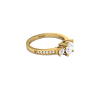 Three Stone Vintage Gold Plated Ring