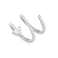 Trillion-Cut Diamond Wrap Silver Ring