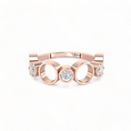 Spacy Diamond Rose Gold Plated Ring