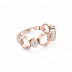 Spacy Diamond Rose Gold Plated Ring