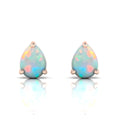 Pear-Cut Opal Rose Gold Plated Stud Earrings