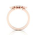 Black Diamond Rose Gold Plated Sun & Moon Double Band Ring