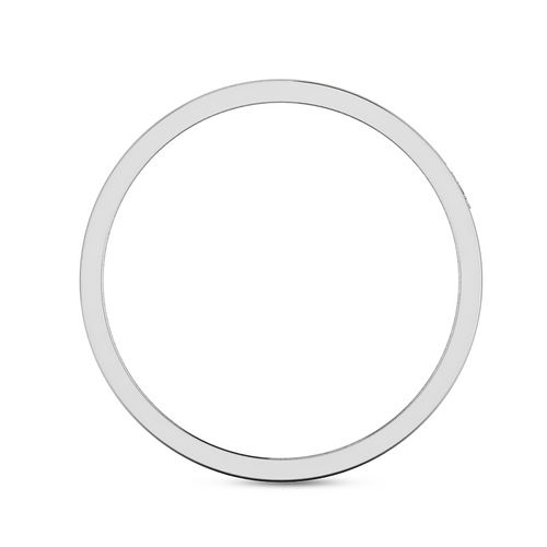 Black Enamel I Love You Band Silver Ring