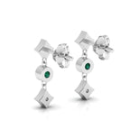 Emerald Drops & Danglers Sterling Silver Earrings