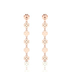 Emerald Rose Gold Plated Drops & Danglers Clover Earrings