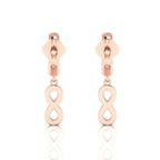 Infinity Drops Rose Gold Plated Emerald Earrings