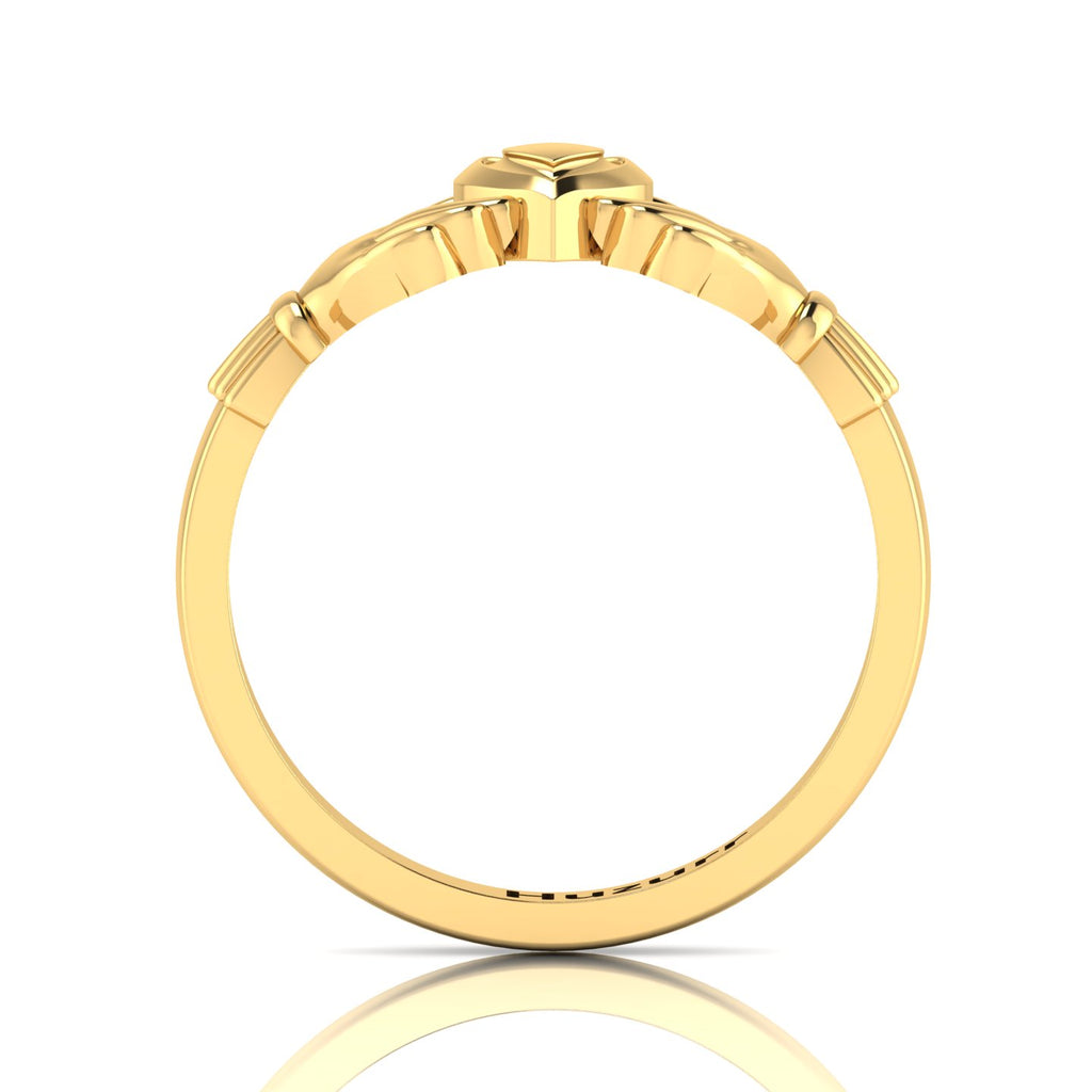 Heart Crown Gold Plated Claddagh Ring