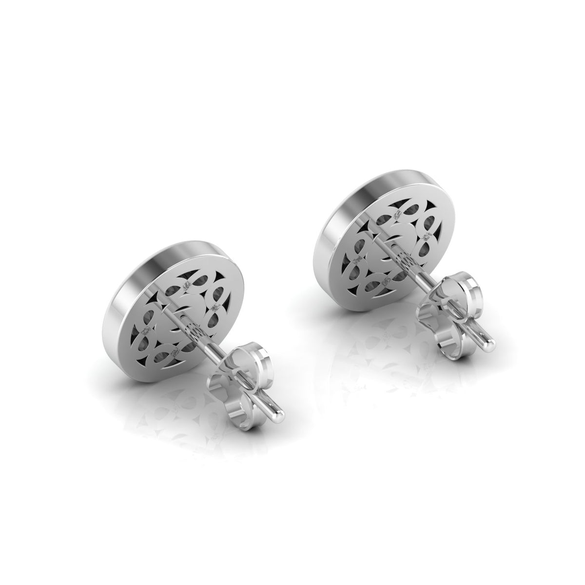 Infinity Studs Opal Sterling Silver Earrings