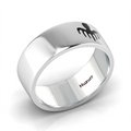 Black Enamel Spectre Band Sterling Silver Ring