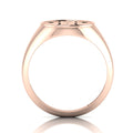 Black Enamel Gingerbread Man Engraved Rose Gold Plated Classic Signet Ring