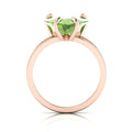 Trillion Curved Peridot Rose Gold Plated Ring